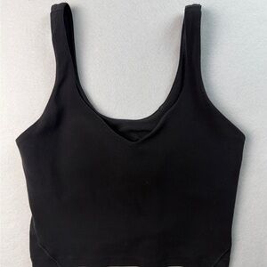 Lululemon Align V Neck Crop Tank Black Size 8